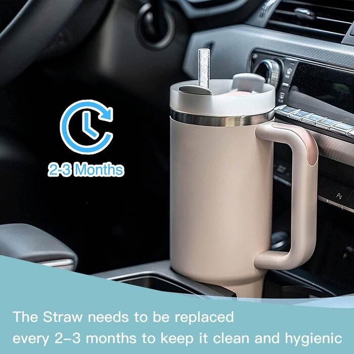 Соломинки-тумблери ALINK 6 для кружок Stanley Adventure Travel вагою 40 унцій, багаторазові соломинки Stanley наддовгих 31 см, 6 у