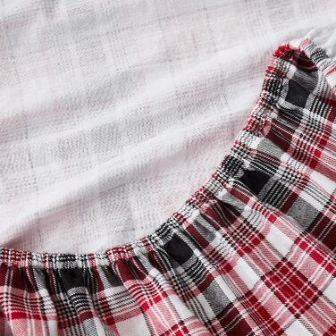 Комплект постільної білизни Linen Closet з м&39якою та затишною фланелевою тканиною, 100 бавовна, двоспальне ліжко розміру &quotqueen-size&quot, тартан кольору воронячого воронового горла (стандарт США)