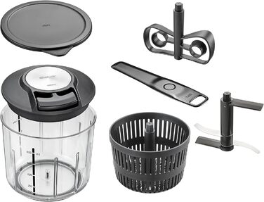 Ручний подрібнювач горіхів, фруктів або овочів, професійний мультиподрібнювач з нержавіючої сталі з тросовою тягою