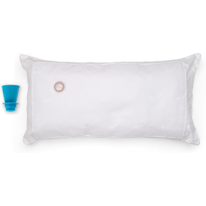 Водяна подушка Mediflow - Ортопедична подушка з волокна Elite Collection для зняття болю в шиї, регульована водяна подушка для сну, біла (40 x 80 см)