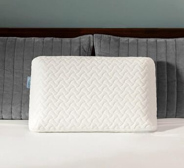 Подушка з піни з ефектом пам&39яті - ортопедична подушка для підтримки шиї. Матеріал високої щільності краще знімає тиск на шию. Ергономічна подушка зі знімним чохлом, який можна прати. Біло-сірий колір.