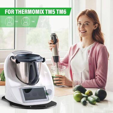 Розсувна дошка для Thermomix TM5/TM6, акрилова ковзаюча дошка преміум-класу, рухома та надійна підставка без зусиль (чорна)