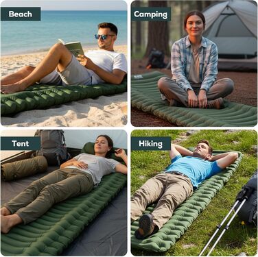 Каре-килимки Gear Doctors, самонадувальні, надлегкі, Apollo air 4.3-5.2 R, ізольовані, 1.5-3.3 дюйма, обов&39язкові, надувні, пінопластові, повітряні, для сну, самонадувальні, повітряні, для кемпінгу, Ether