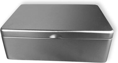 Чайний пакетик на 6 секцій - Плоска коробка для чайних пакетиків з кришкою відкидною - Порожня з 6 відділеннями - Зберігання чаю, чайна ємність, коробка для чайних пакетиків - Розміри (Д x Ш x В) 20,3 x 15,7 x 6,8 см