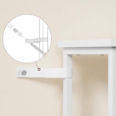 Вузький приставний столик, 3 полиці, тумбочка біля ліжка, журнальний столик із зарядною станцією, столик до дивана, столик до вітальні з місцем для зберігання, для невеликих приміщень, вітальня, спальня, білий AETWT29UE01