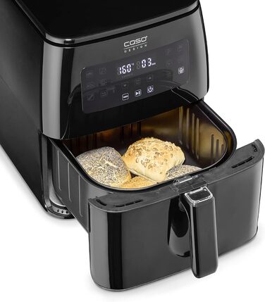 Велика фритюрниця з об'ємом кошика 6 л, 12 автоматичними програмами, сенсорним керуванням, таймером від 1 до 60 хвилин, знімним кошиком для смаження (можна мити в посудомийній машині), 600 XL -