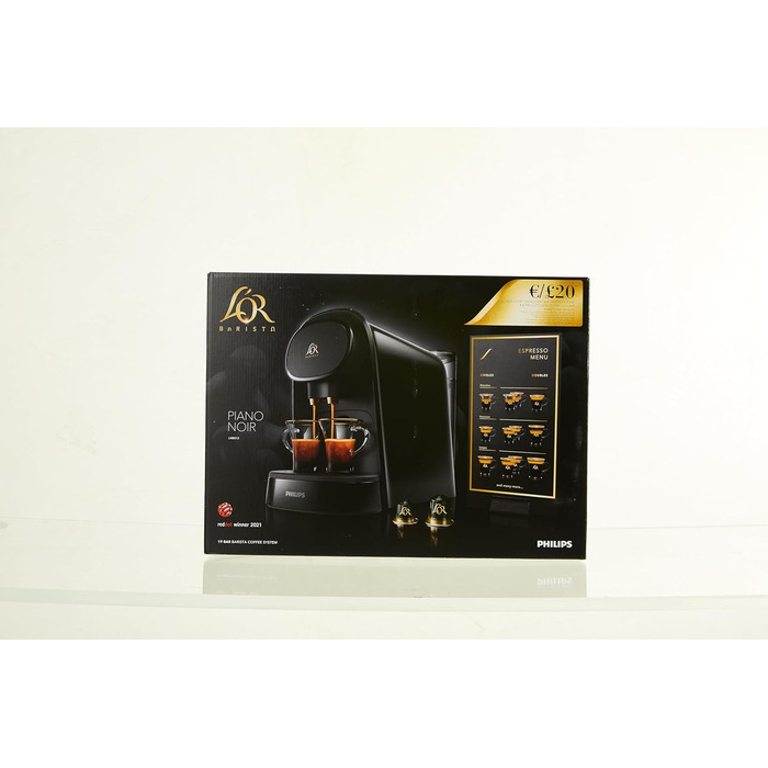 Кавоварка в капсулах Philips LM8012/60 - подвійна порція, подвійна насолода, 1 або 2 чашки, ристретто, еспресо, лунго або Grand Caf Long, подвійна капсула, справжня якість еспресо, піаніно чорний