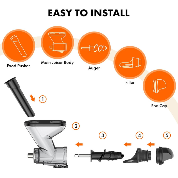 Насадка для соковижималки для блендера KitchenAid, Соковижималка для холодного віджиму, Насадка для соковижималки з подвійним заливним жолобом, Насадка для соковижималки для Kitchen Aid