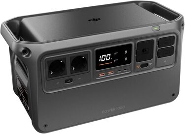 Портативна електростанція DJI Power 1000, сонячний генератор потужністю 2200 Вт, акумулятор LiFePO4 ємністю 1024 Втгод, функція швидкої зарядки 4-в-1, надзвичайно тихий 23 дБ, сонячний генератор для кемпінгу, автономного життя, кемперів, аварійних ситуаці