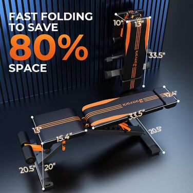 Складана лава для силових тренувань 400 кг, регульована тренувальна лава для тренування всього тіла, багатофункціональна похила лава для тренувань вдома або в спортзалі, 183 см, 400 кілограмів