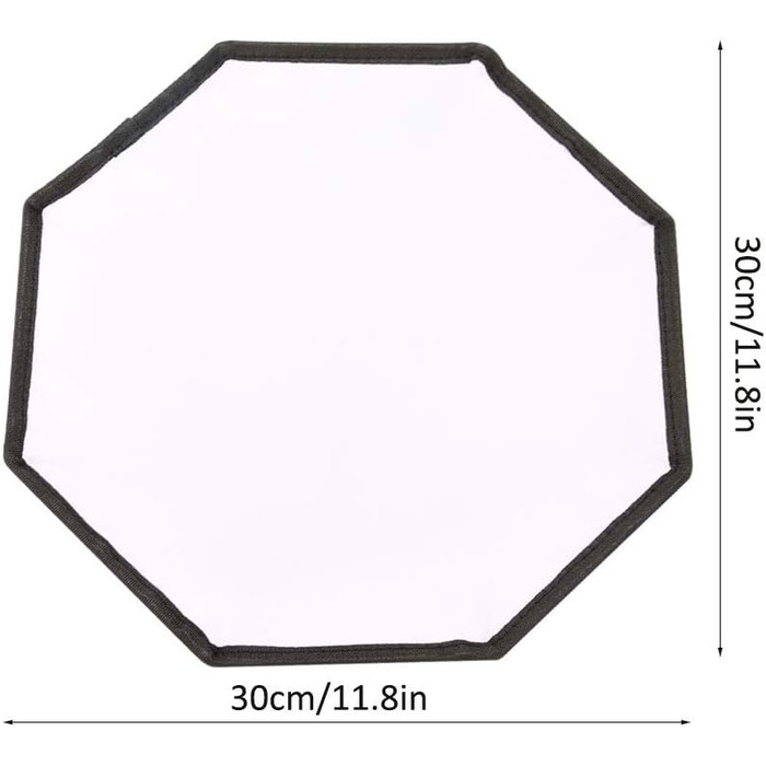 Восьмикутний софтбокс Професійний 30 см восьмикутний крупним планом М'який світловий бокс Складний розсіювач Компактне світло М'який фільтр Аксесуари для студійної фотографії Softbox