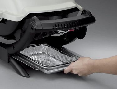 Газове барбекю Weber Q1000, поверхня гриля 43 x 32 см, портативний гриль-барбекю, 1 конфорка, 2-секційна порцелянова емальована ли