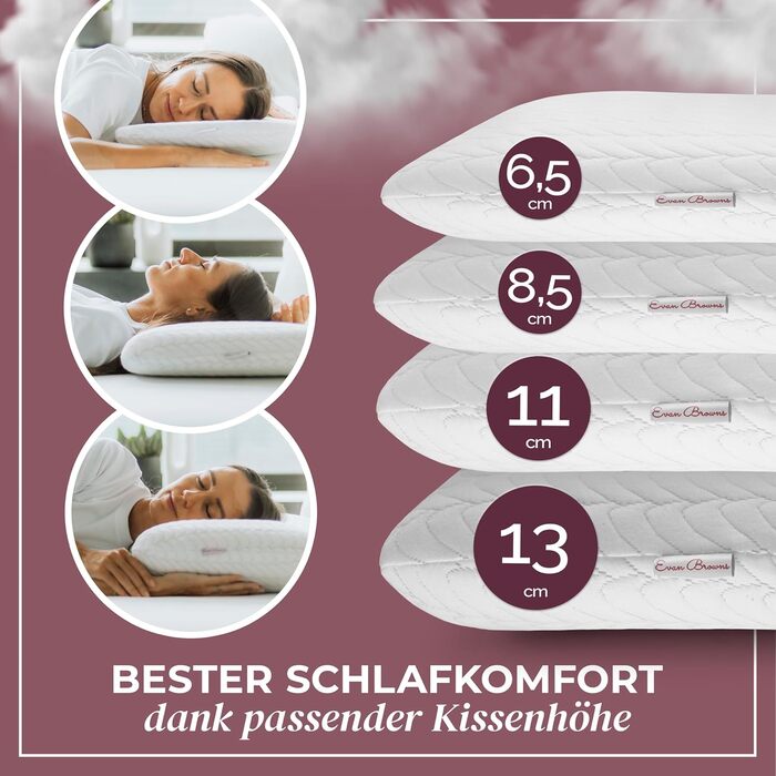 Подушка для шиї з піни з ефектом пам&39яті - Підтримуюча подушка для шиї 67x35x6,5 см - Зручна та ергономічна подушка для тих, хто спить на животі - Ортопедична подушка - Ідеально підходить для підковдр 40x80 см, висотою 6,5 см