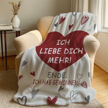 Подарунки &quotЯ тебе кохаю&quot для жінок та чоловіків, подарунки для партнера для нього та неї, персоналізована ковдра на річницю весілля, День святого Валентина, Різдво, подарунки на річницю весілля для чоловіків та жінок, плед-обіймач 150 x 130 см