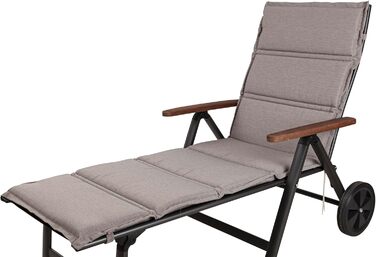 Шезлонг на подушці Sun Garden Carla 50318-625 Taupe 190x60x4 см