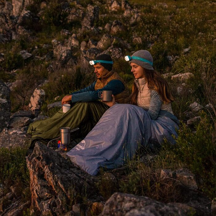 Міні-спальний мішок Naturehike Ultralight, малий, 760 г, 3-сезонний, 205 x 85 см, для піших прогулянок, походів, кемпінгу при температурі приблизно 15C, армійський зелений - XL