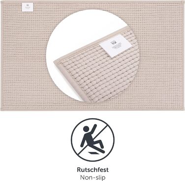 Килимок для ванни Blumtal 50x80 см синель - килимок для ванни сертифікований Oeko-TEX - килимки та килимки для ванни - килимок для