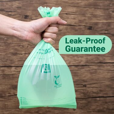 Біорозкладні компостовані пакети для сміття Greener Walker Extra Thick 25 6 л/10 л/30 л (10 л - 120 пакетів для сміття)