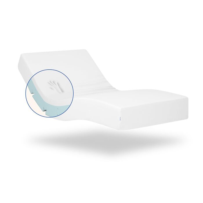 Ортопедичний в&39язкопружний матрац Товщина 20 см Свіжа та м&39яка тканина Підходить для регульованих та стандартних ліжок (90x200), білий 90 x 200 см