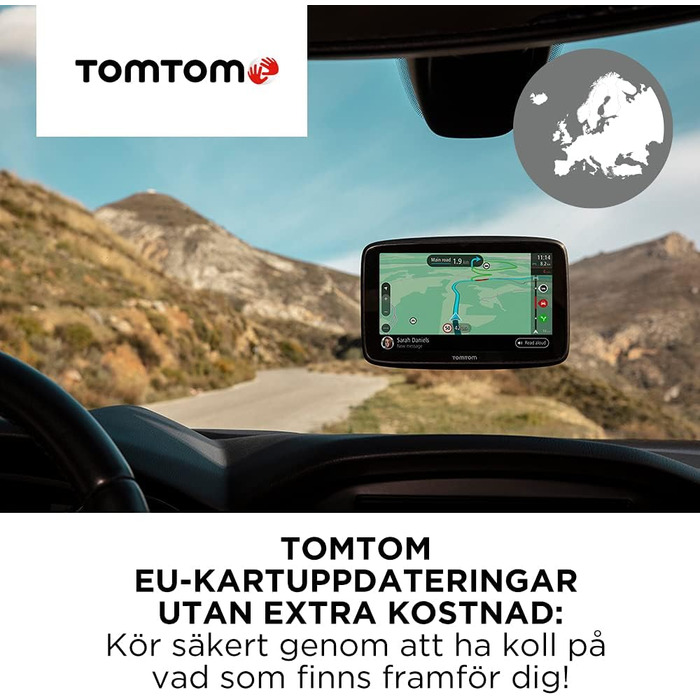 Навігаційний пристрій Tomtom GO Classic (уникнення пробок завдяки Tomtom Traffic, оновлення Європа, оновлення через Wi-Fi) (6 дюймів, в комплекті з автомобільним зарядним пристроєм USB)