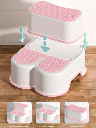 Ройной Дитяче сидіння для унітазу зі сходами Сидіння редуктор з табуретом сидіння для унітазу сидіння для унітазу з табуретом (біл
