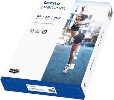 Принтер/копіювальний папір inapa tecno Premium 80 г/м, A3, яскраво-білий, 500 аркушів