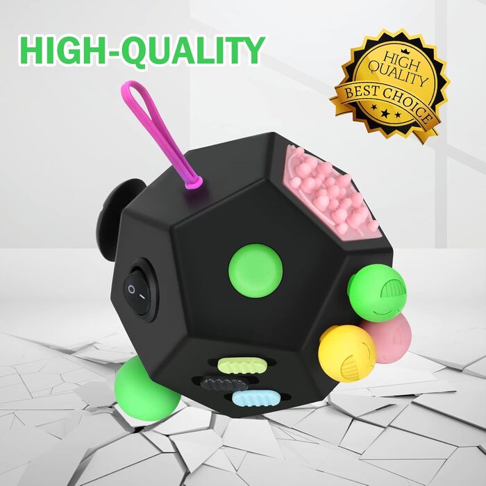 З 12 сторонами, іграшка Infinity Cube Fidget Anti Stress Cube для дорослих, дітей із СДУГ, СДУГ, РАС, СДУГ