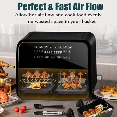 Аксесуари для фритюрниці Air Fryer - аксесуари з 8 предметів Аерофритюрниця з мультипіччю Силіконова форма для фритюрниці, аксесуари для фритюрниці XXl Силіконова вставка для фритюрниці Аерофритюрниця