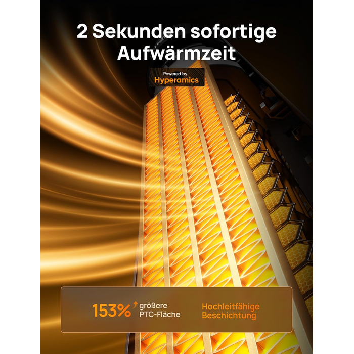 Енергозберігаючий електричний обігрівач Dreo, 2000 Вт з пультом дистанційного керування, тихий 25 дБ, коливання 120, термостат, 5 налаштувань нагріву та 3 швидкості вентилятора, 7-позиційний захист, 12-годинний таймер, керамічний нагрівач PTC, сріблястий