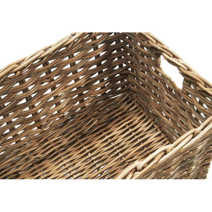 Прямокутний ротанговий кошик Kobolo, сірий колір Kubu, розмір L, 537x30 см, кошик для зберігання та декору, екологічний, універсальний, ідеально підходить для вітальні, дитячої кімнати, кухні, ванної кімнати, для іграшок та організації простору