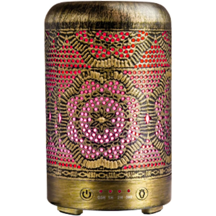 Мл Металевий дифузор для ефірних олій 7 кольорів Light Aromatherapy Golden, 100