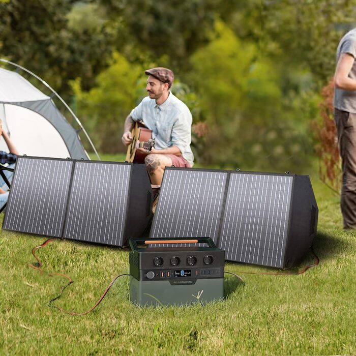 Портативна електростанція ALLPOWERS S1500 PLUS, акумулятор 1092 Втгод, мобільний накопичувач енергії з 4 розетками по 1500 Вт (пікова потужність 3000 Вт), сонячний генератор зі швидкою зарядкою для домашнього електропостачання, кемпінгу та автофургонів