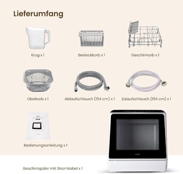 Настільна посудомийна машина HAVA, 6 програм, 5-літровий резервуар