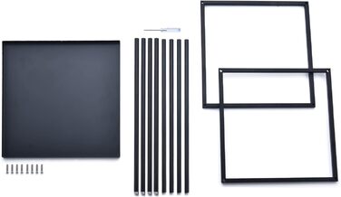 Набір з 2 металевих підставок для квітів VINCIGANT, чорний, підставки для рослин заввишки 70 см та 80 см, штабелюються та міцні, для використання в приміщенні та на вулиці, квіткові табурети, колони для рослин, вітальня, сад, балкон