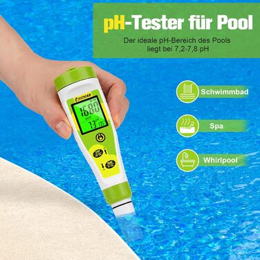 Та EC Meter Grow, PPM та pH-метр для водної гідропоніки Поживні речовини, вимірювання pH, PPM, провідності, температури, DWC, цифровий тестер pH та EC PPM води для басейну 4 В 1