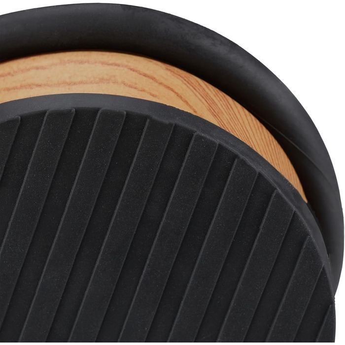 Дверний обмежувач підлоговий, для важких дверей, нержавіюча сталь, гума, плоский, підлоговий буфер під дерево HxD 5 x 10,5 см, сві