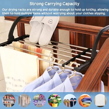 Ука радіаторна сушарка для білизни з нержавіючої сталі обігрівач для білизни 62-110см балконна сушарка для білизни висувна вішалка