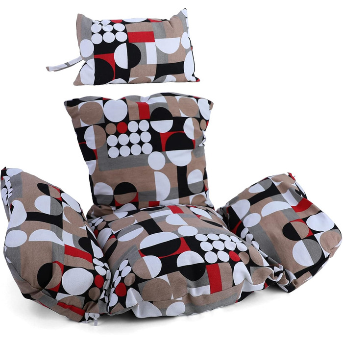 Подушки для кошика підвісного крісла, включаючи спинку, комплект із 2 предметів, сучасний стиль