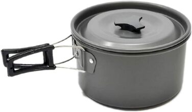 Набір похідного посуду JZK для кемпінгу на 2-3 особи складаний каструльний набір, каструля з ручкою, сковорода, чайник, алюмінієвий, для пікніків, кемпінгу та походів