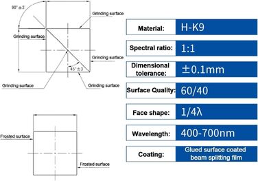 Підходить для викладання фізики та декорування, 50 50 50 мм оптичний скляний призматичний куб, 9 Optical Crystal Photography Prism