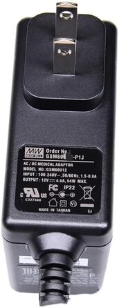 Адаптер живлення MEAN WELL GSM, GSM60U09-P1J 60 Вт 6 А