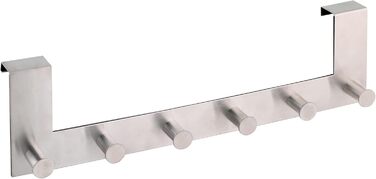 Вішалка для одягу axentia дверна з 6 гачками, вішалка для дверей без свердління, дверний гачок для кухні, ванної кімнати, вітальні