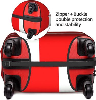 Чохол для валізи, Данія, еластичний, унісекс, для ділових поїздок, білий, розмір 46