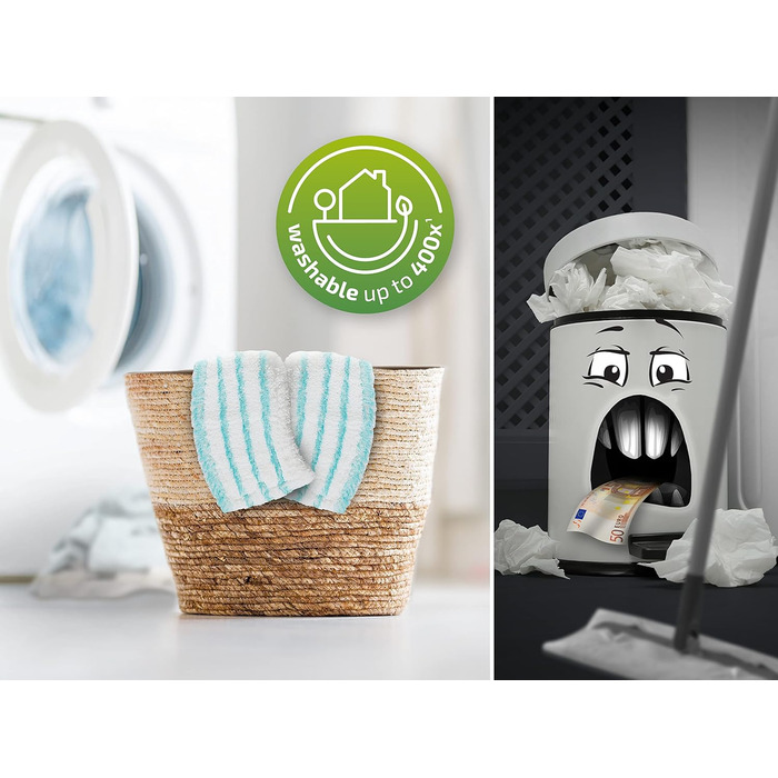 Набір для натирання швабри Leifheit Profi XL з підлогоочисником і коліщатками в комплекті зі змінним чохлом Profi micro duo з мікр