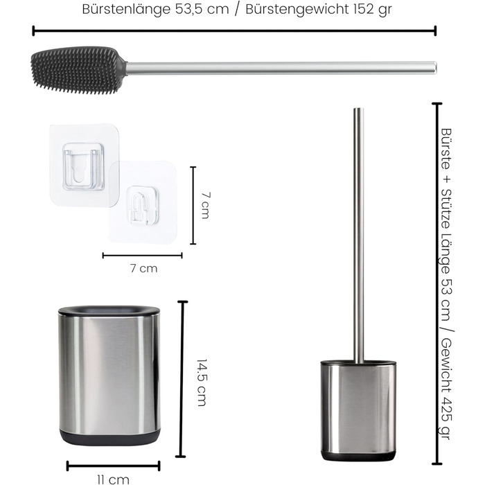 Щітка для унітазу Erreke силіконова, щітка для унітазу силіконова, щітка для унітазу силіконова, щітка для унітазу з нержавіючої с