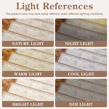 Доріжка для сходів Tiveney, нековзка, 20,3 x 76,2 см, гумова основа, килимки для дерев&39яних сходинок, килимок для безпеки сходів, що миється, хакі, сходинки для дітей, собак старшого віку, 15 шт. 8&39 x 30&39 хакі 15