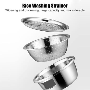 Чаша для кухонної терки, злив з нержавіючої сталі, терка для овочів, для кухонного начиння, ситечко для миття рису, багатофункціональний