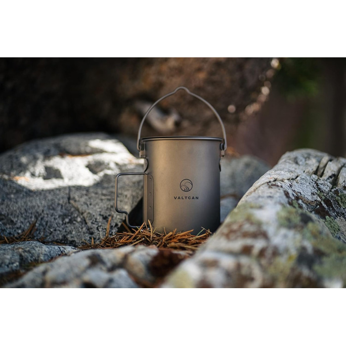 Титановий горщик Valtcan 900 мл для походів, 850 мл, 0,95 кварти