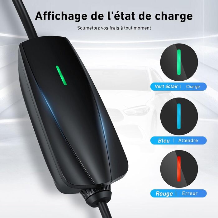 Зарядний пристрій для електромобілів EVJUICION, управління через додаток, зарядний пристрій для електромобілів типу 2 Schuko 8-16