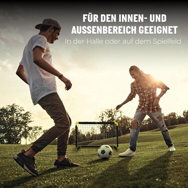 Футбольні ворота Umbro - Футбольні ворота 90 x 59 x 61 см - Складані футбольні ворота - Футбольні ворота для саду, дітей та дорослих - Футбольне тренувальне обладнання для використання в приміщенні та на вулиці - Метал - Чорний/Жовтий